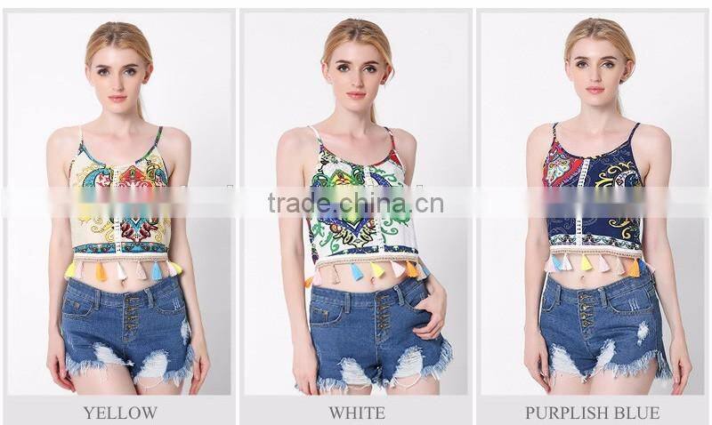 2017 Fashion lady summerr oem tank top women for wholesale