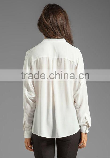 twist wrap front blouse