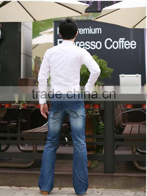 fashion design long sleeve slim fit casual shirt for men