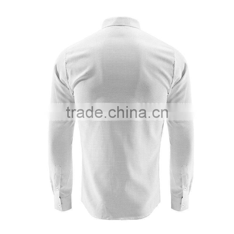 2016 Alibaba latest cotton dot long sleeve slim fit sweater shirt for cheap oem