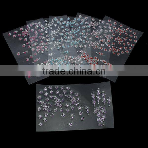 Glitter Removable Temporary Tattoo Sticker Body Art Multicolor At Random 15.8cm x 8.5cm, 1 Packet
