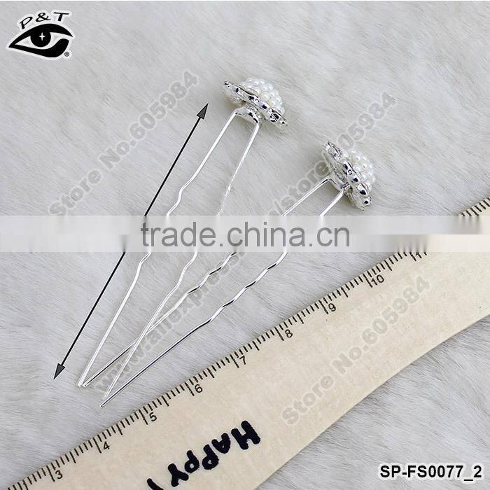 Wedding hair pins bridal hair pins pearl hairpins crystal hair spin pin