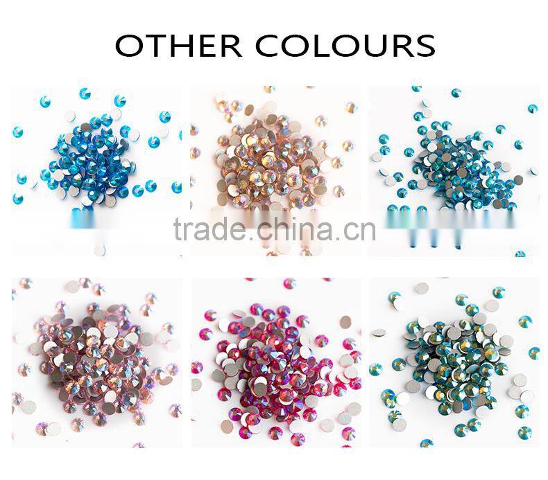 Wholesale SS16 non hot fix strass crystal AB color with AB flat back rhinestone