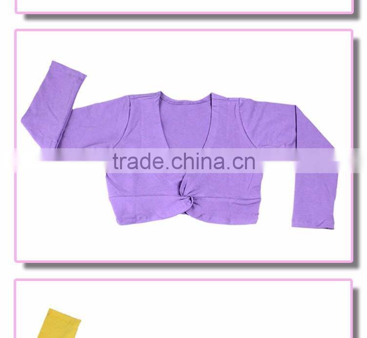 Colorful Ballet Leotards Coat High Waist Dance Wear Girls Long Sleeve Gymnastics Leotards Overalls