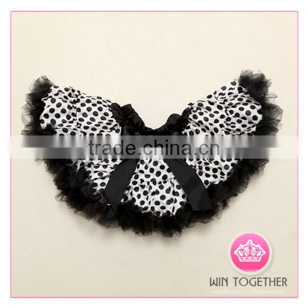 girls black polka dot christmas pettiskirt