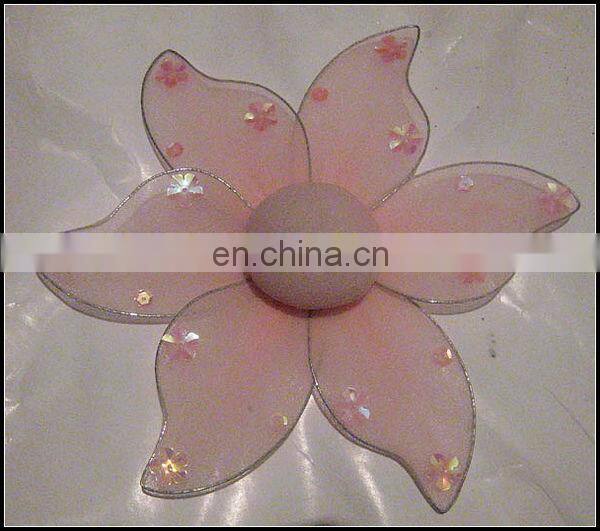 Ribbon Pink flower curtain tieback