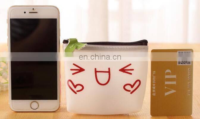 Korean Fashion Candy Color Jelly Glue Coin Purses Children Zipper Change Purse Kids Girl Women Key Earphone Storage Bags