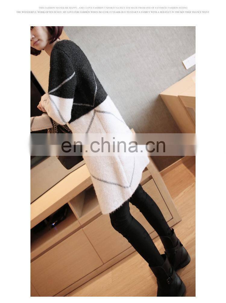 Amazing slimming fashion color combination sweater