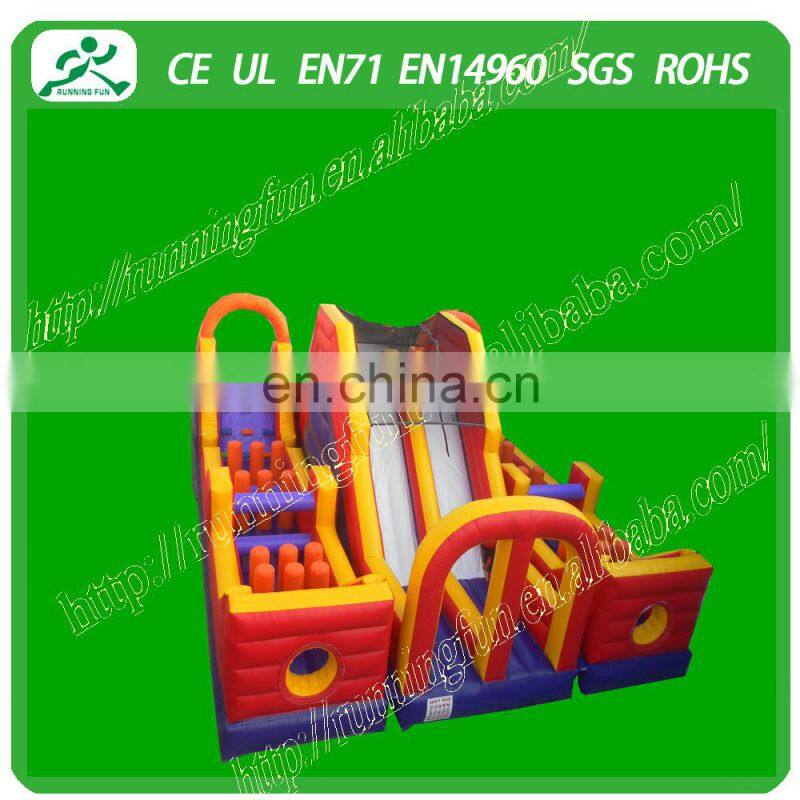Colorful giant inflatable obstacle/inflatable obstacle course for children games(Running Fun)