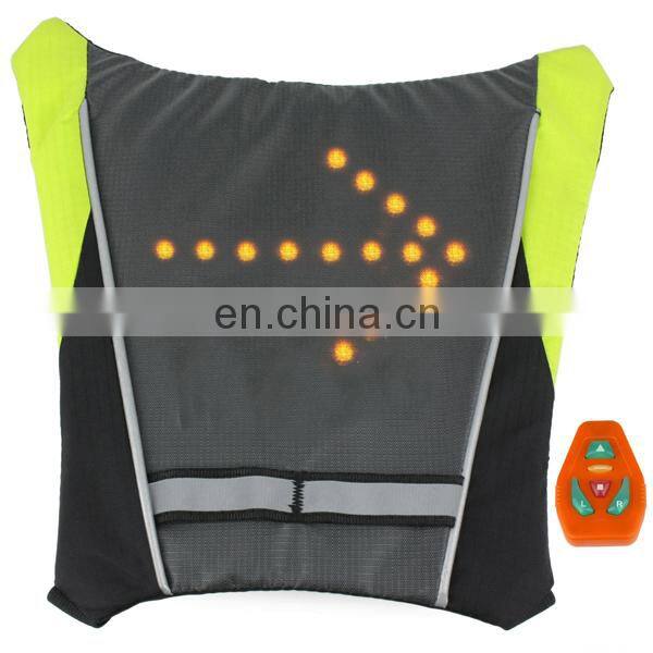 Hot selling led bicycle indicator lamp 2.4GHz bike security vest cool remote control bike lamp