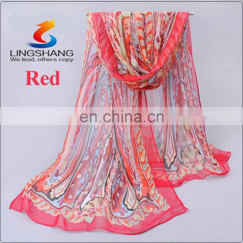 Neew style gardens floral women winter warm pashmina shawl wool shemagh scarf