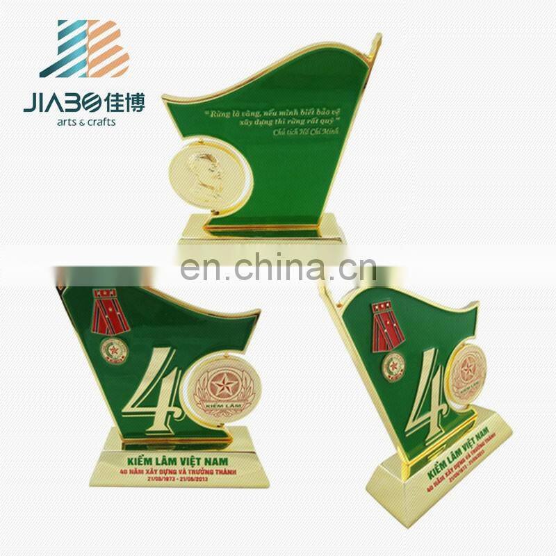 high quality blue colors paint metal trophy cup