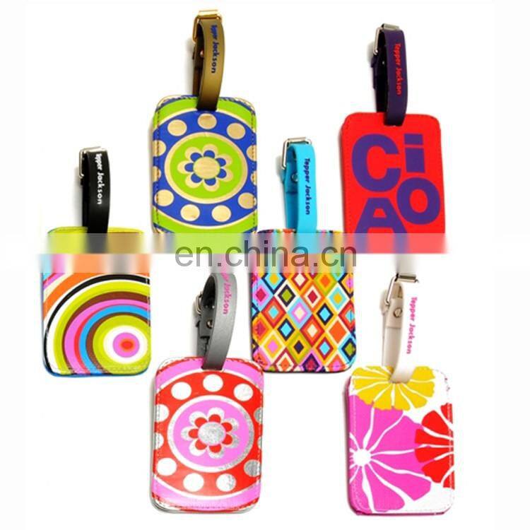 Personalized gift bag purple luggage tags for kids