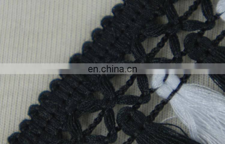 Fashionable crochet tassel lace trim