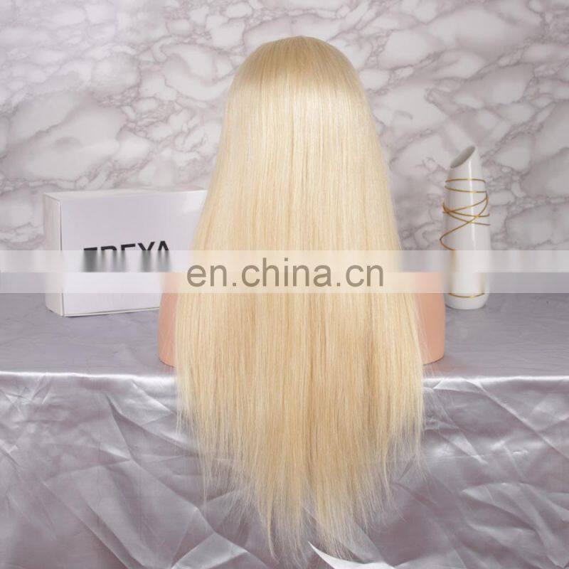 China hair factory INDIAN HAIR bleached knots full lace wig