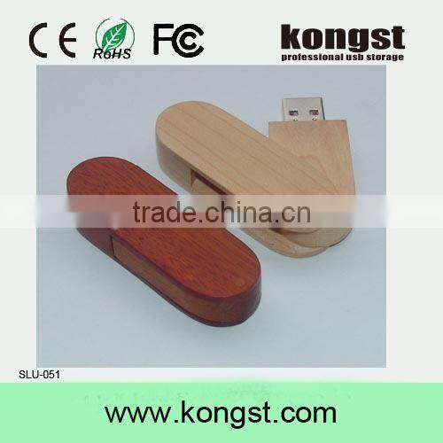 Eco friendly wooden swivel USB flash drives, 8GB personalised wooden USB sticks, custom USB 2.0 USB flash drives