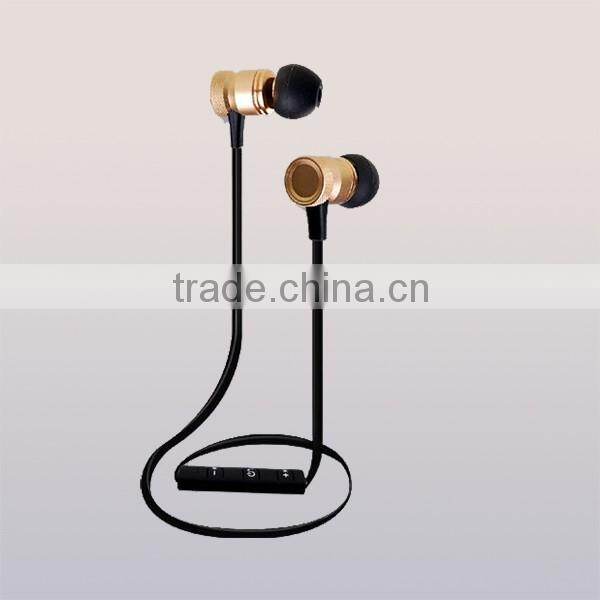 High quality v4.1 noise cancelling sport bluetooth earpiece/wireless earphone for mp3, tablet ,smartphone