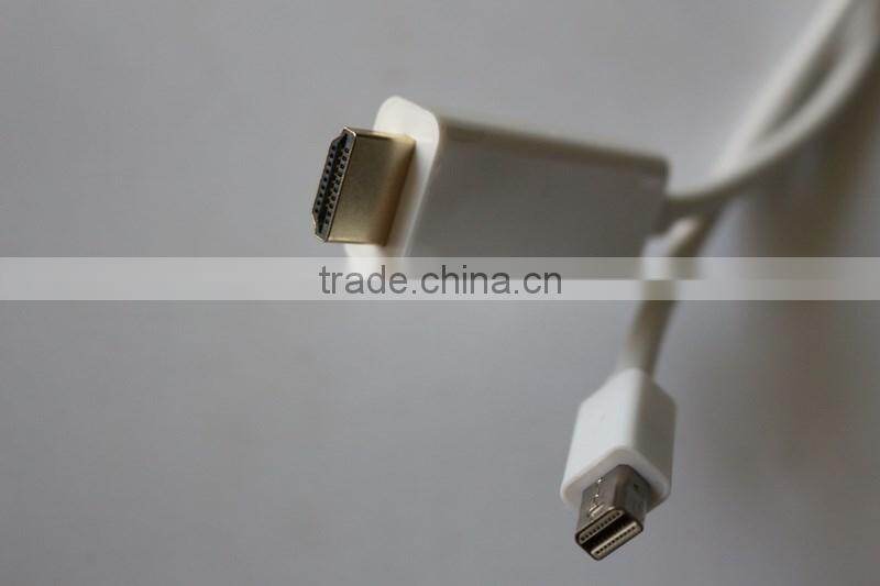 white colour DisplayPort Mini DP To HD Cable