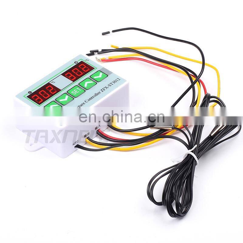 Digital Dual Display Temperature Controller Intelligent Thermostat Regulator Temp Incubator controller Switch with Dual Sensor