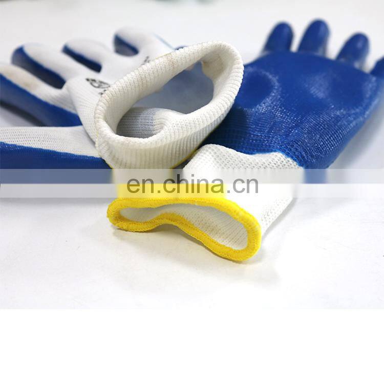 New Design Industrial 15G Nylon Spandex Safety Nitrile Foam Coating Working Gloves
