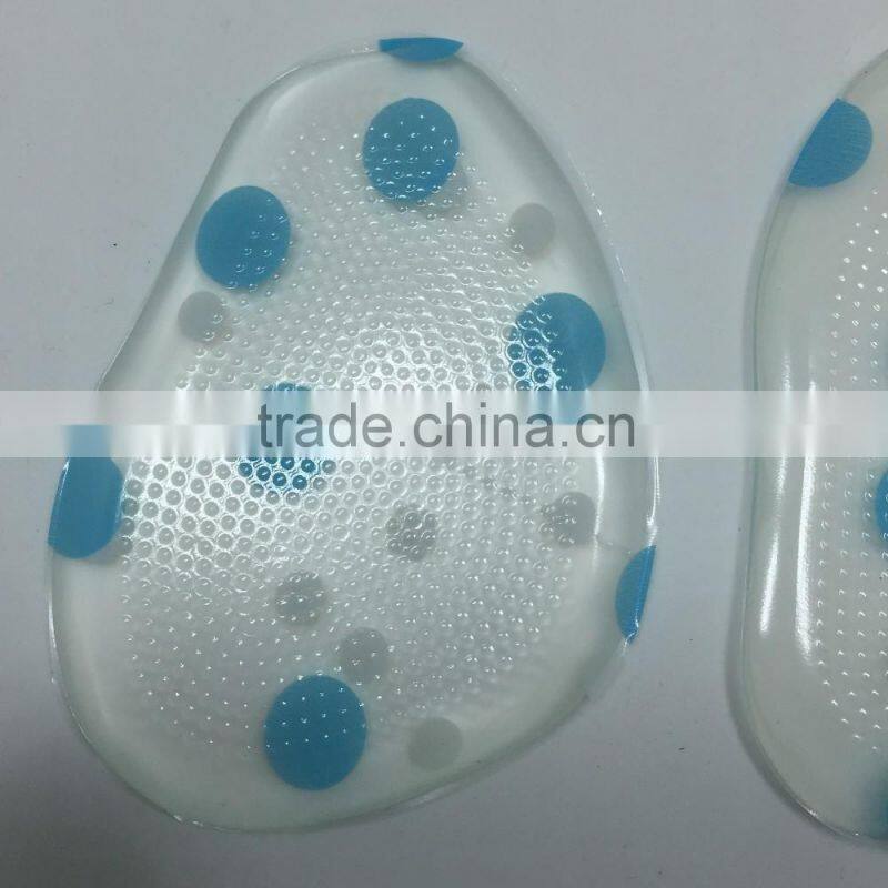 High heels silicone gel forefoot pad Footcare Pu Gel Massage Anti-slip Pad Forefoot Cushion