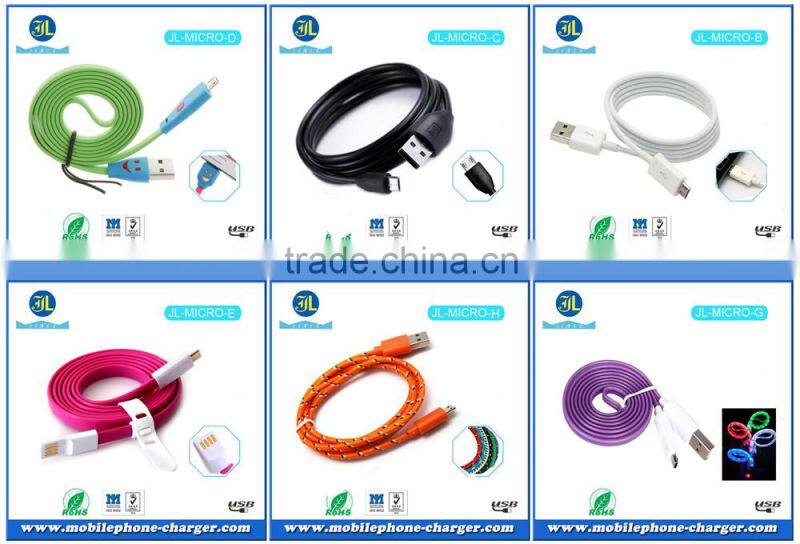 Colorful micro usb data cable electronic product sale smartphone cable connector used mobile phone