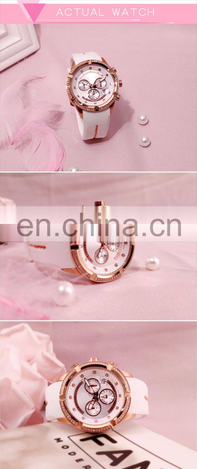 Private label 10 atm waterproof Japan movement sr626sw custom logo diamond branded women watch