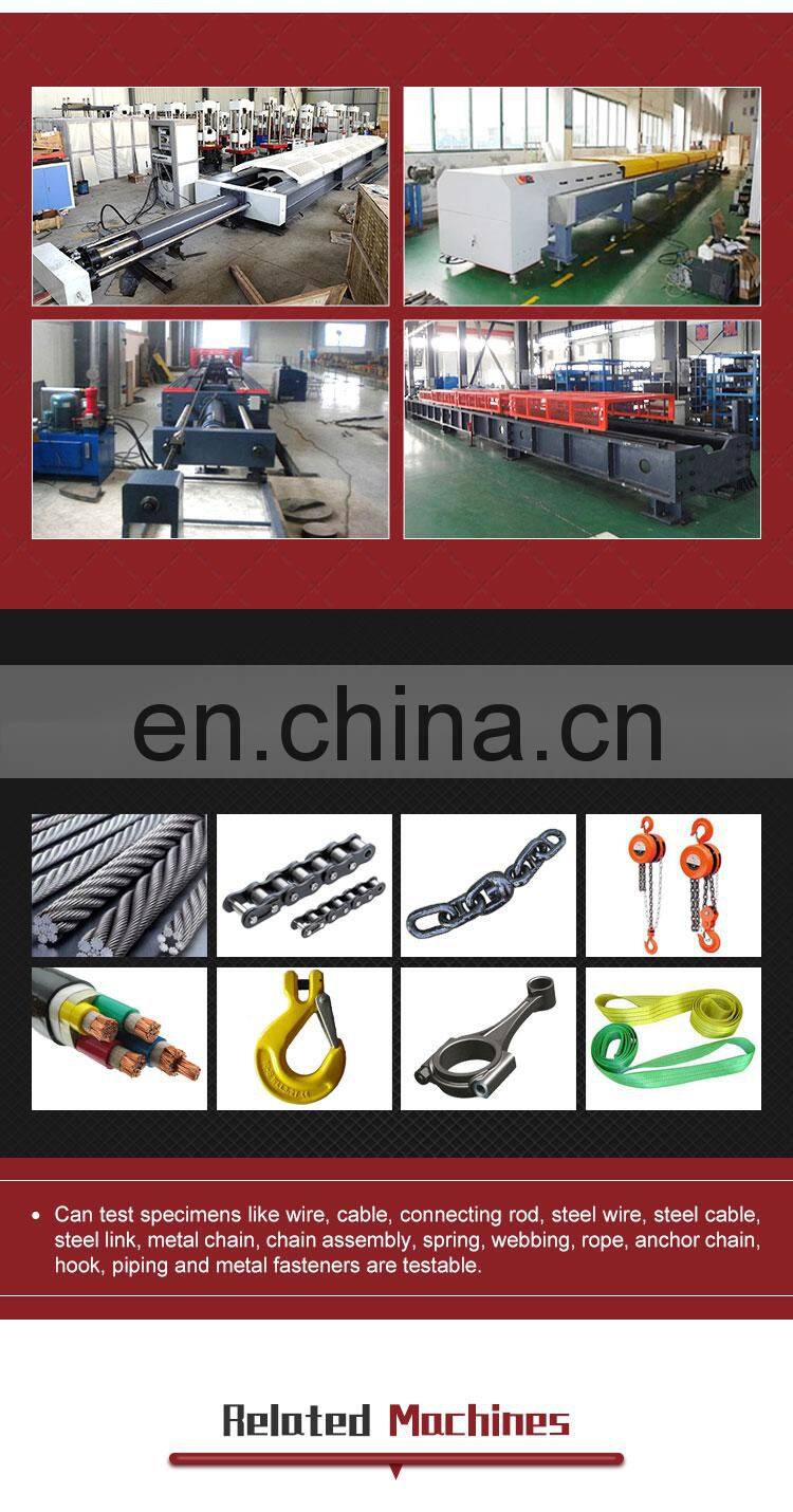 HST Steel wire tensile testing machine Computer Control Electro-Hydraulic Wire Rope Horizontal Tensile Testing Machine