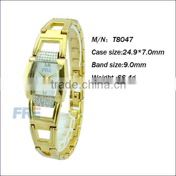 2013 watch geneva watches japan movt branded watches for girls (T8047)