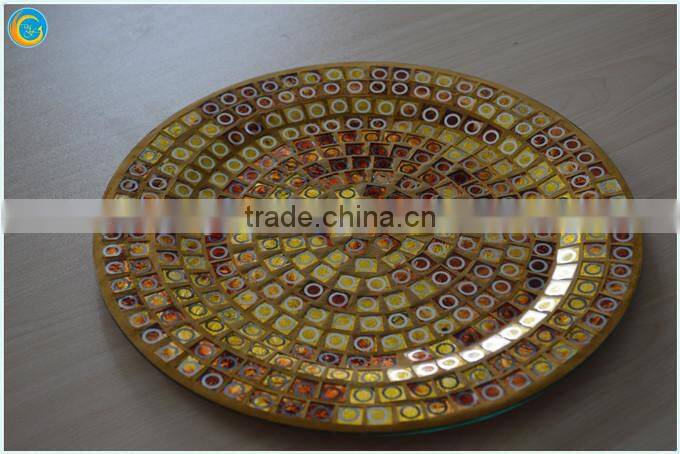 silver paper mosaic plates