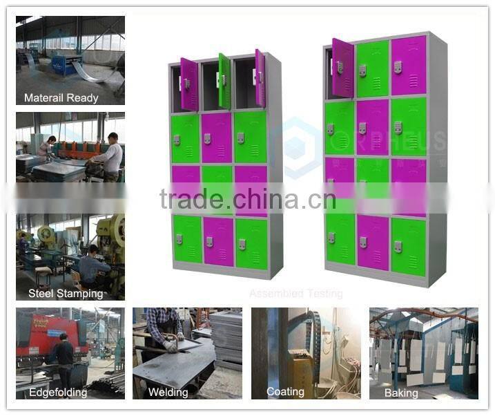 Mixture Colour Steel Locker Train Station Intelligent Parcel Dilivery Locker Public Storage Locker For Fitness Center