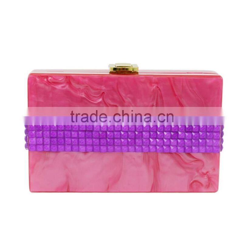 2015 acrylic display box clutch frame lady evening bag
