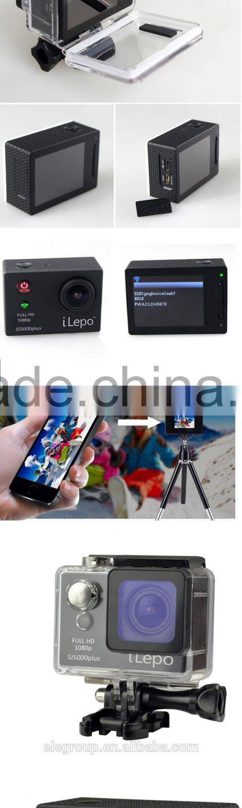 Original HD 1080P SJ5000plus sport camera H.264 30m Waterproof 30m wifi app support IOS and Android