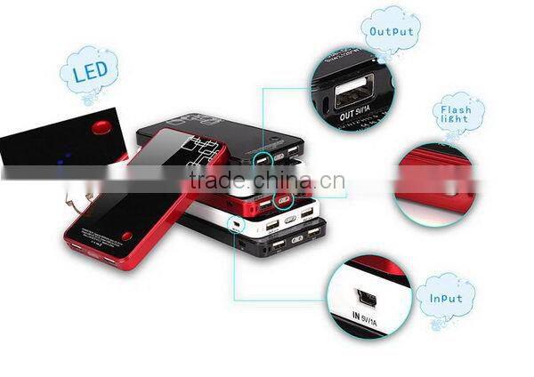 High quality and High capacity portable power bank,solar charger power bank with 6000mah