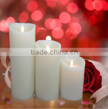 Color box milky exterior dancing flame LED candle