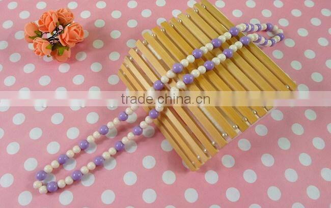 Colorful acrylic beads kids sweater necklace