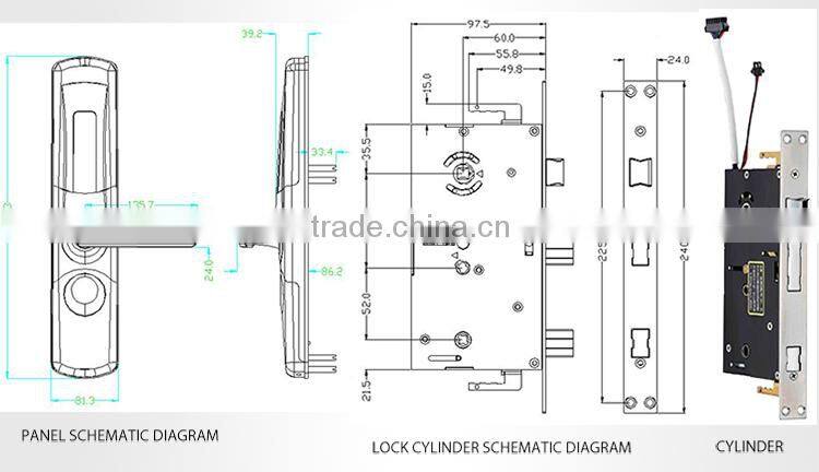 New touch screen security digital keyless fingerprint lock