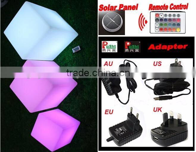 Solar LED light decotative cube with remote control YXF-4343S