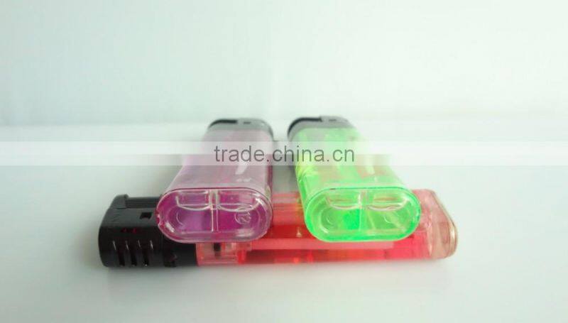 cheap price transparent disposable lighter black head electronic cigarette lighter