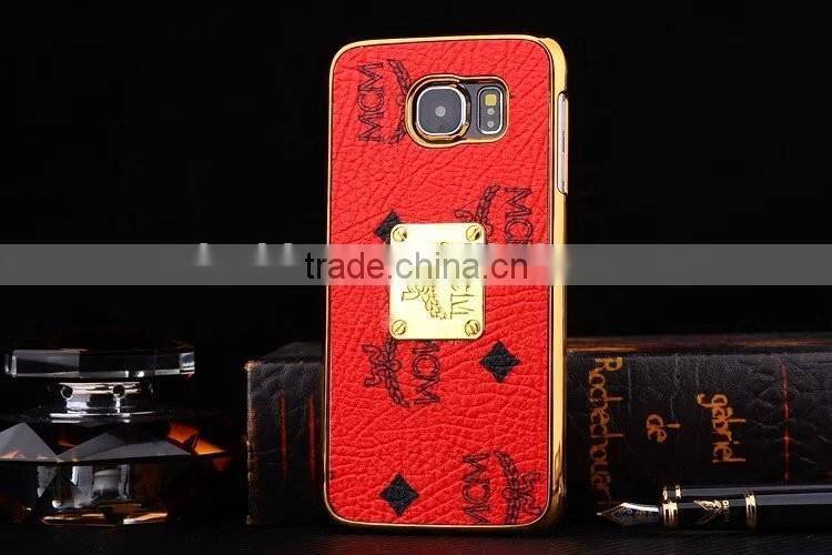 Brand MCM fashion luxury For Samsung S6 PU+PC cell phone case