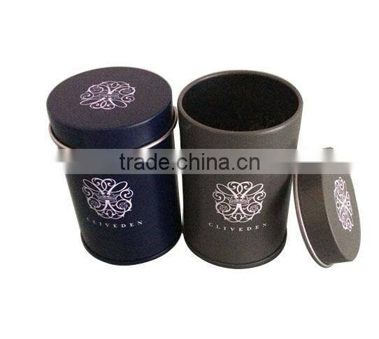 round tin tea box set