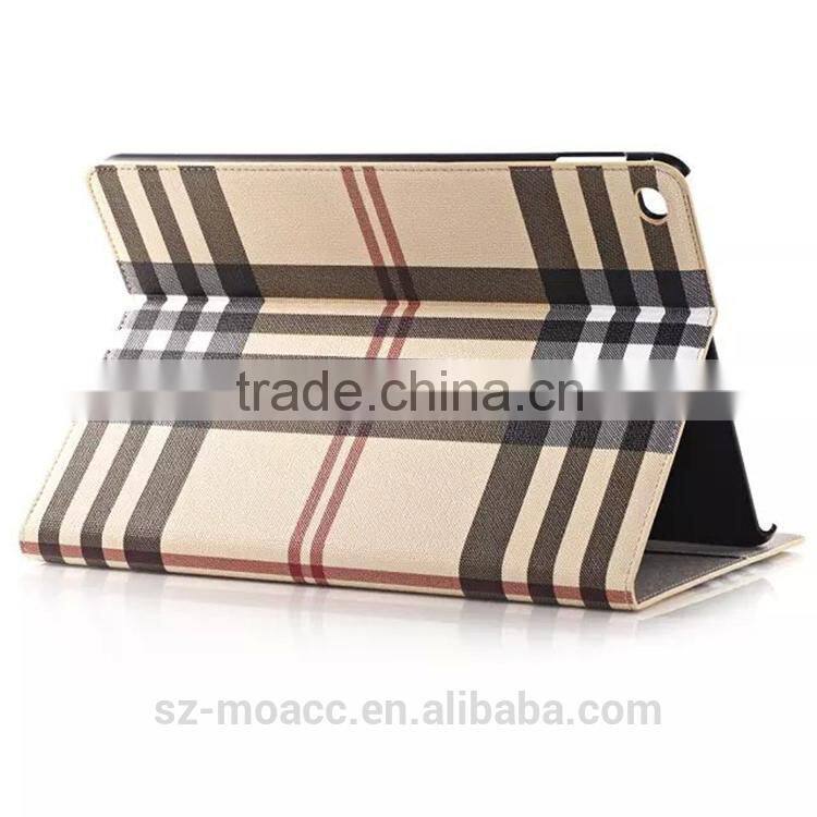 stripe style smart flip stand leather case for ipad air 2