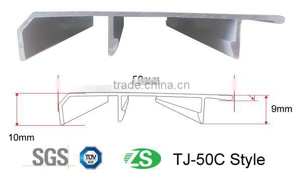 50mm decorative gola brushed aluminum skirting board cover