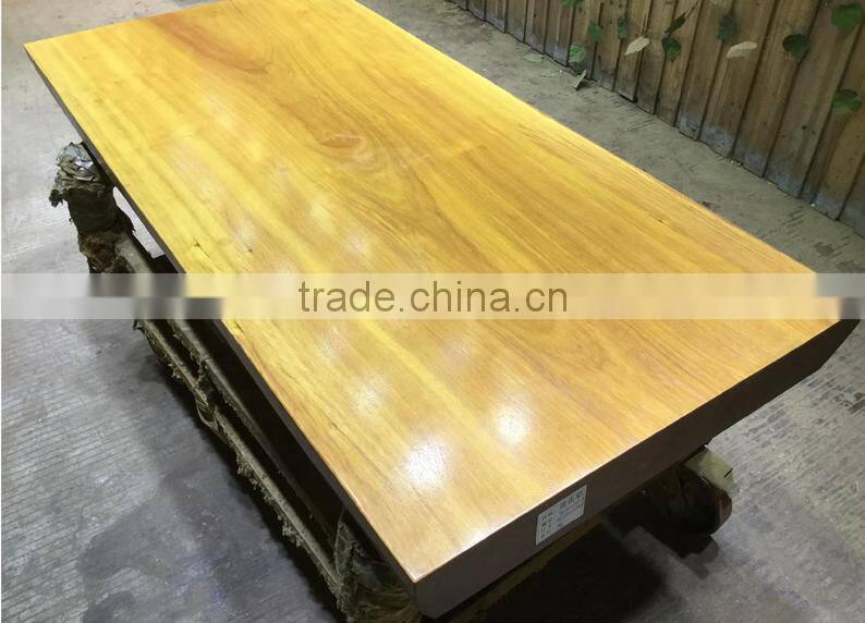 2016 Hot Sales Africa Style Side Sceap Pure Yellow Rose Wood Table Top