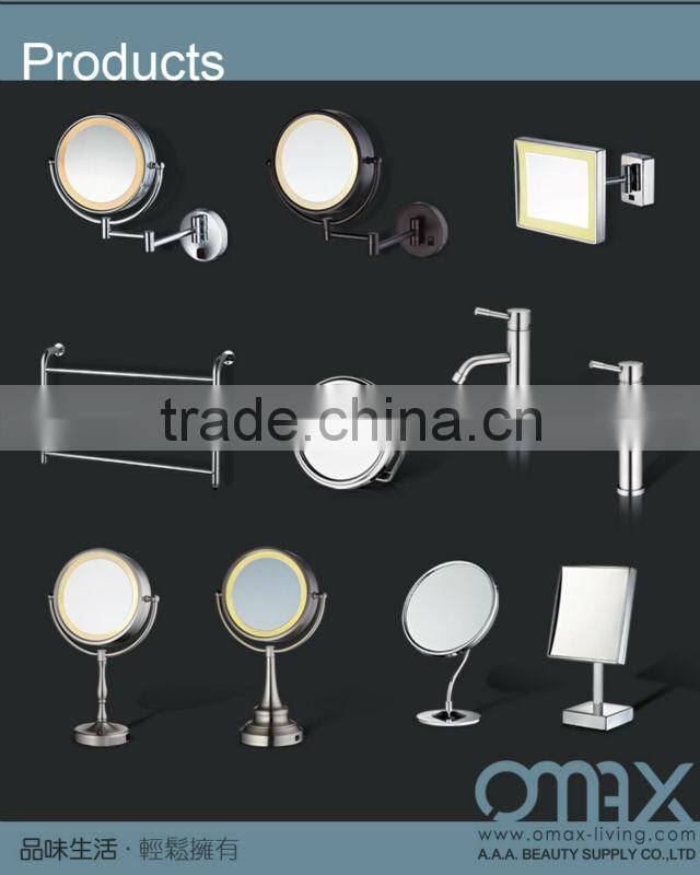 hot sell brass double arm high class hotel shaving swivel mirror