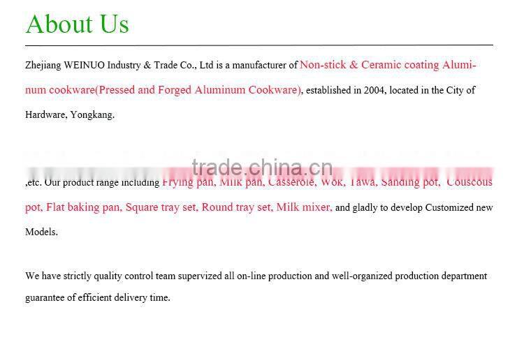 Aluminum powder coating nonstick cookware set