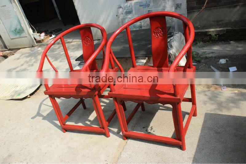 commercial furniture, antique pine wood red chair