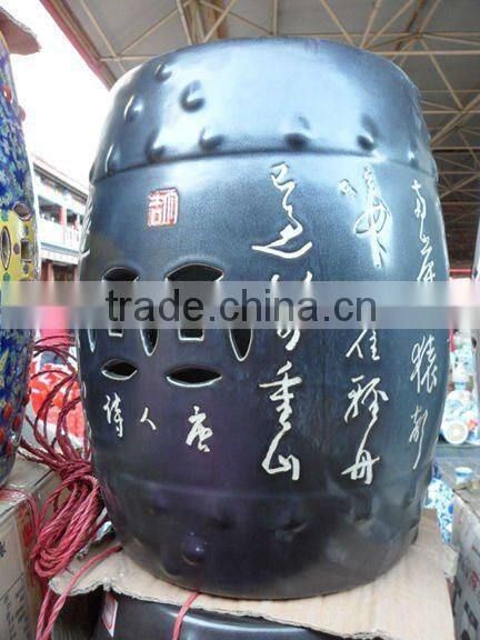 Chinese antique beautiful procelain drum stool