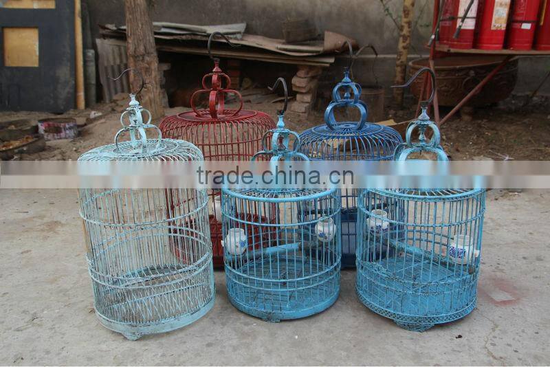 chinese antique bamboo outdoor hanging bird cage