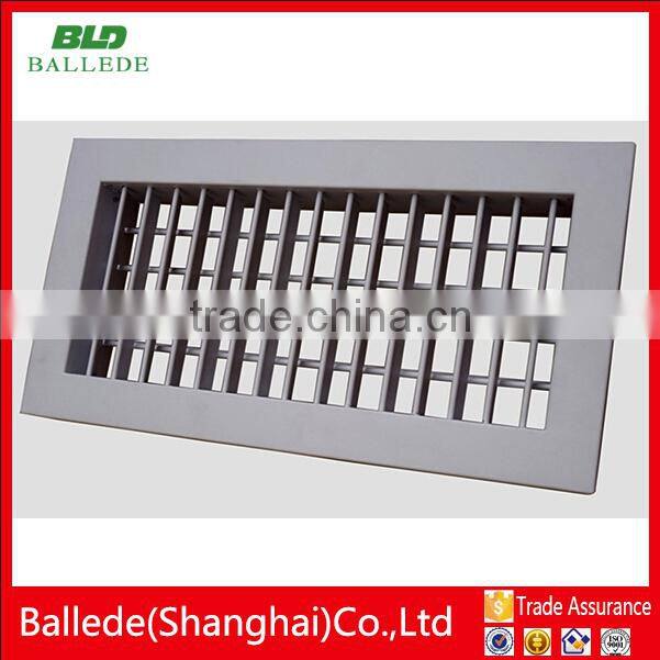 HVAC system powder coated return air filter grille with frame